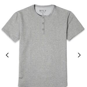 Henley Drop-Cut: LUX  Size Small / Grey colored Henley: still has the tag
